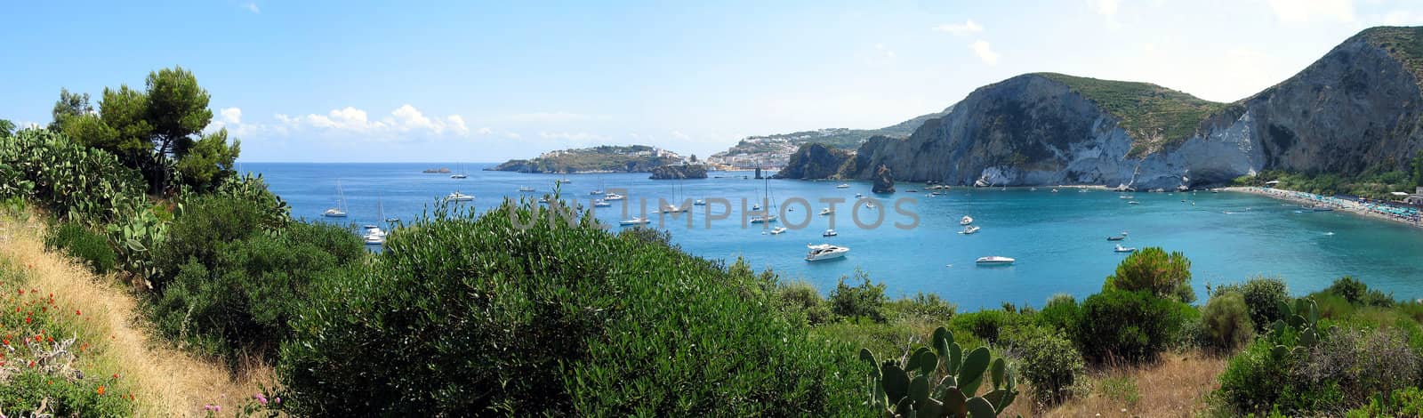 Panoramic view of ponza island - Italy