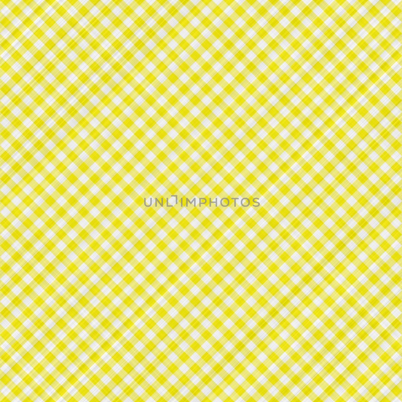 seamless texture of yellow and white blocked tartan cloth