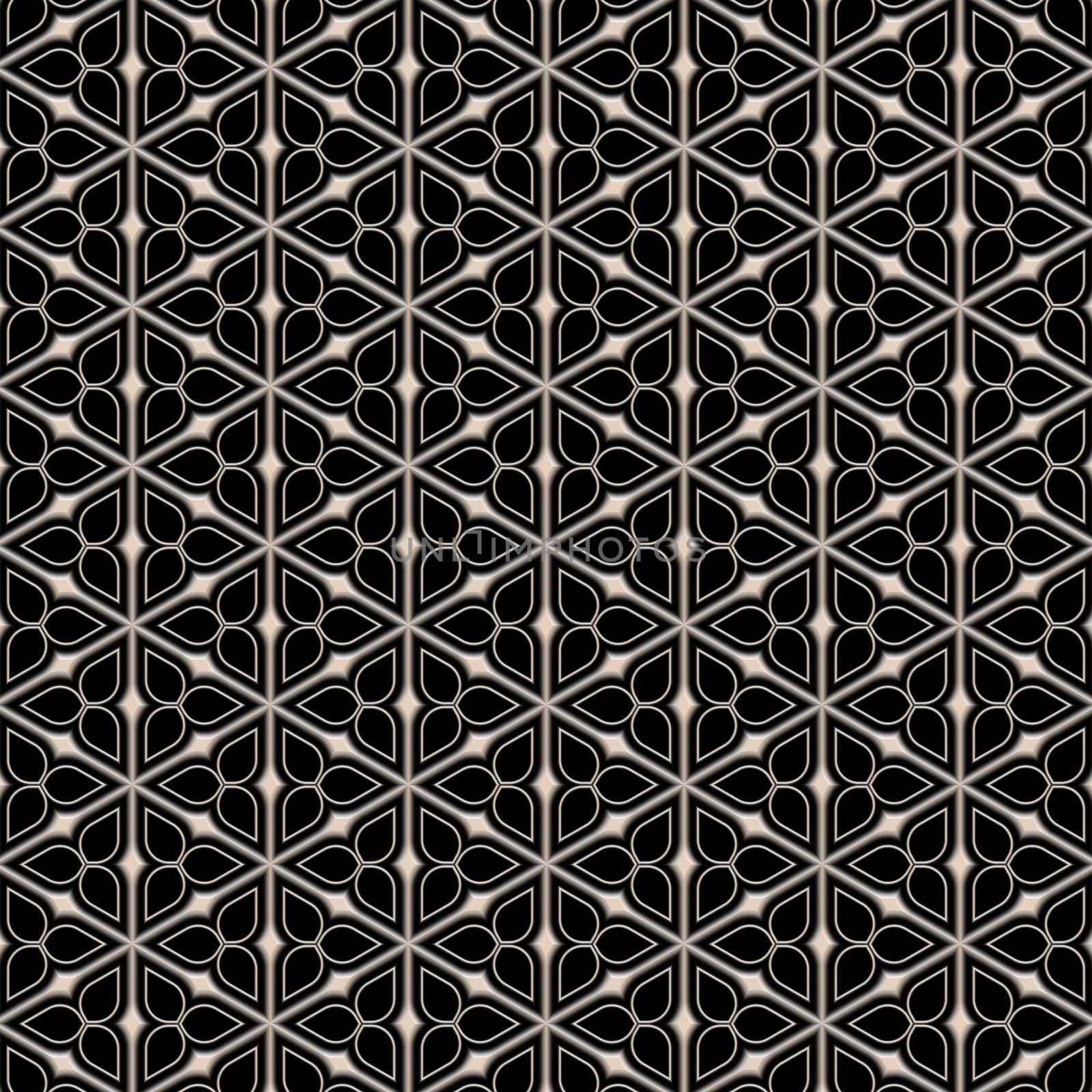 seamless texture of metallic triangle shapes on black background