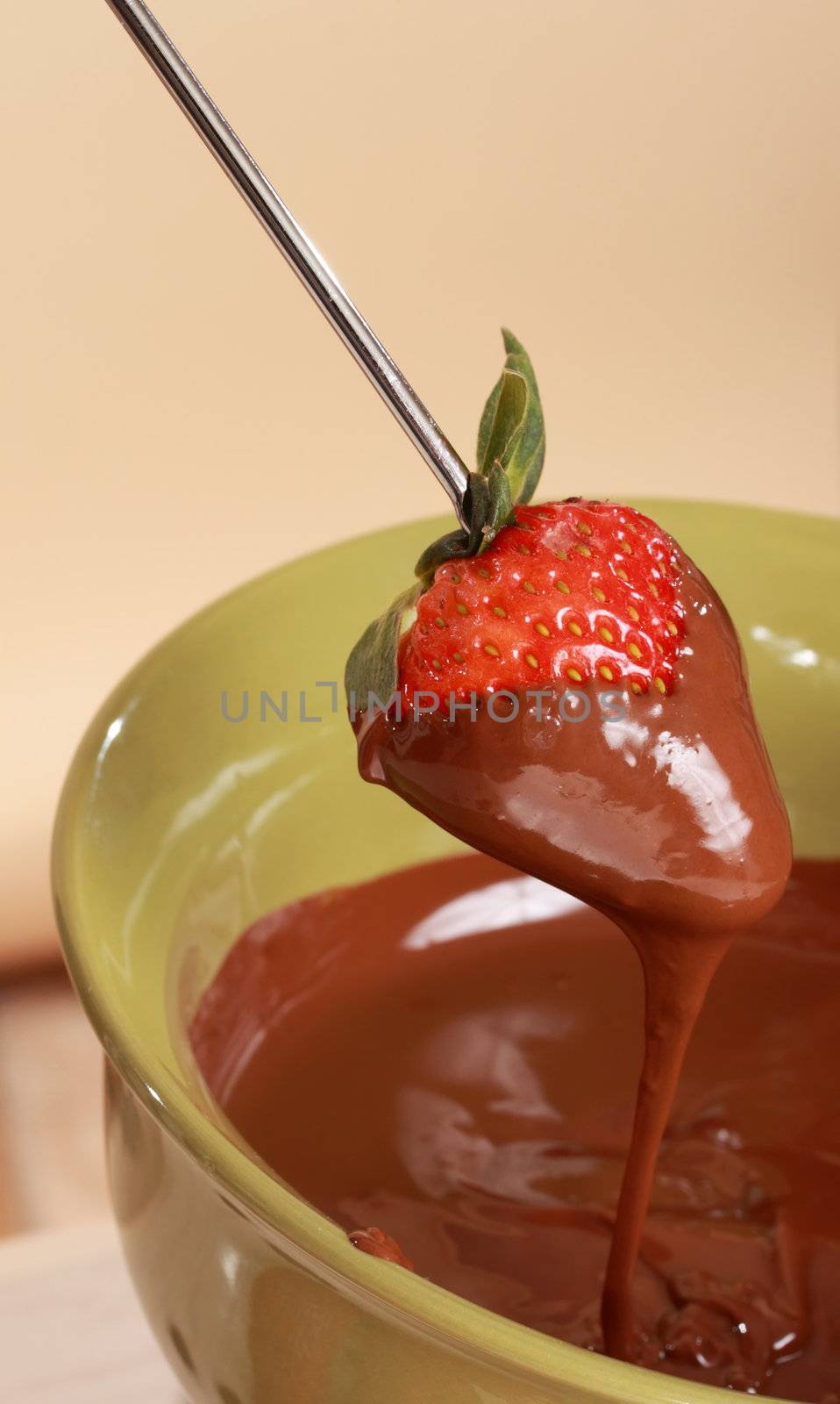 chocolate fondue kit and strawberry by lanalanglois