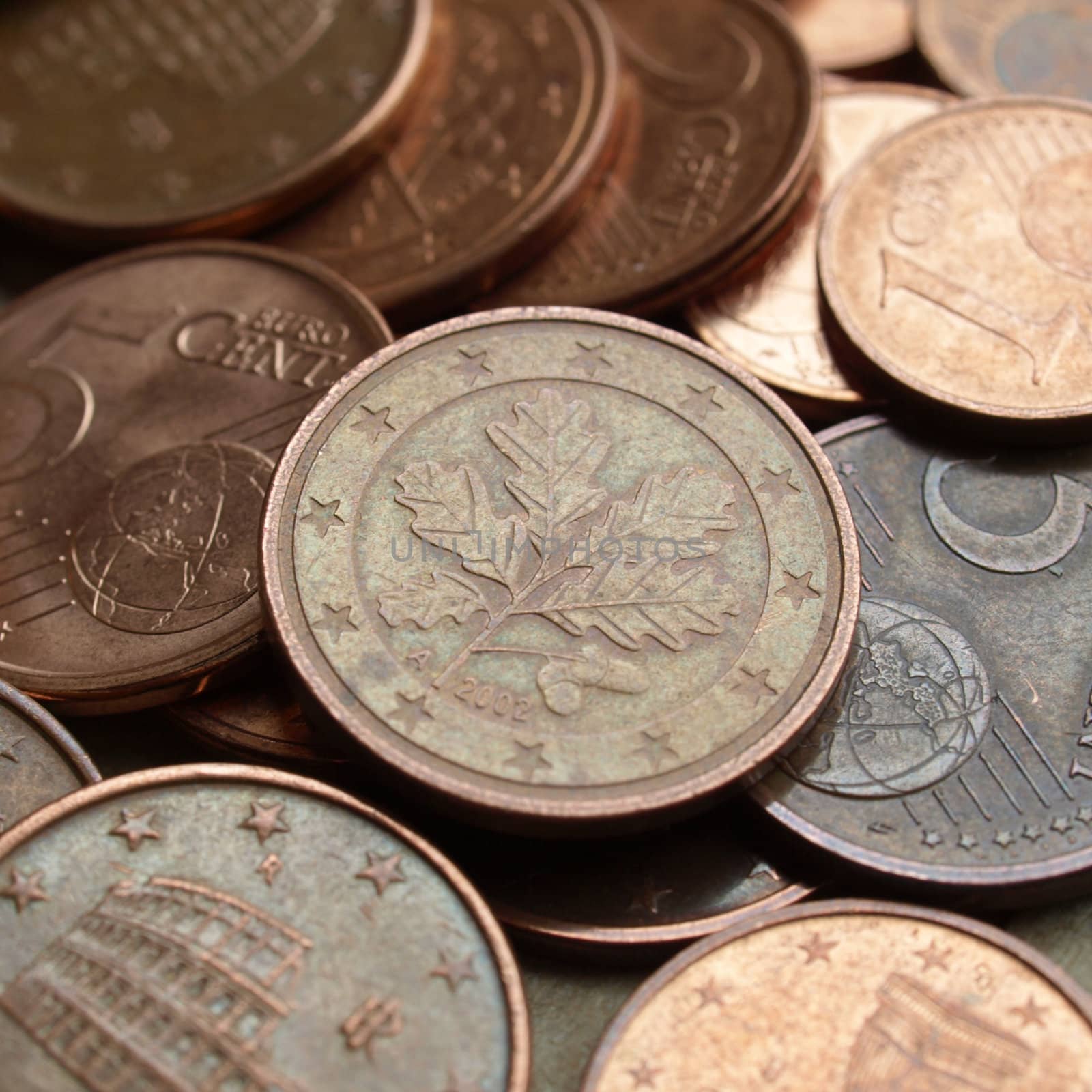 Background of Euro coins money (European currency)