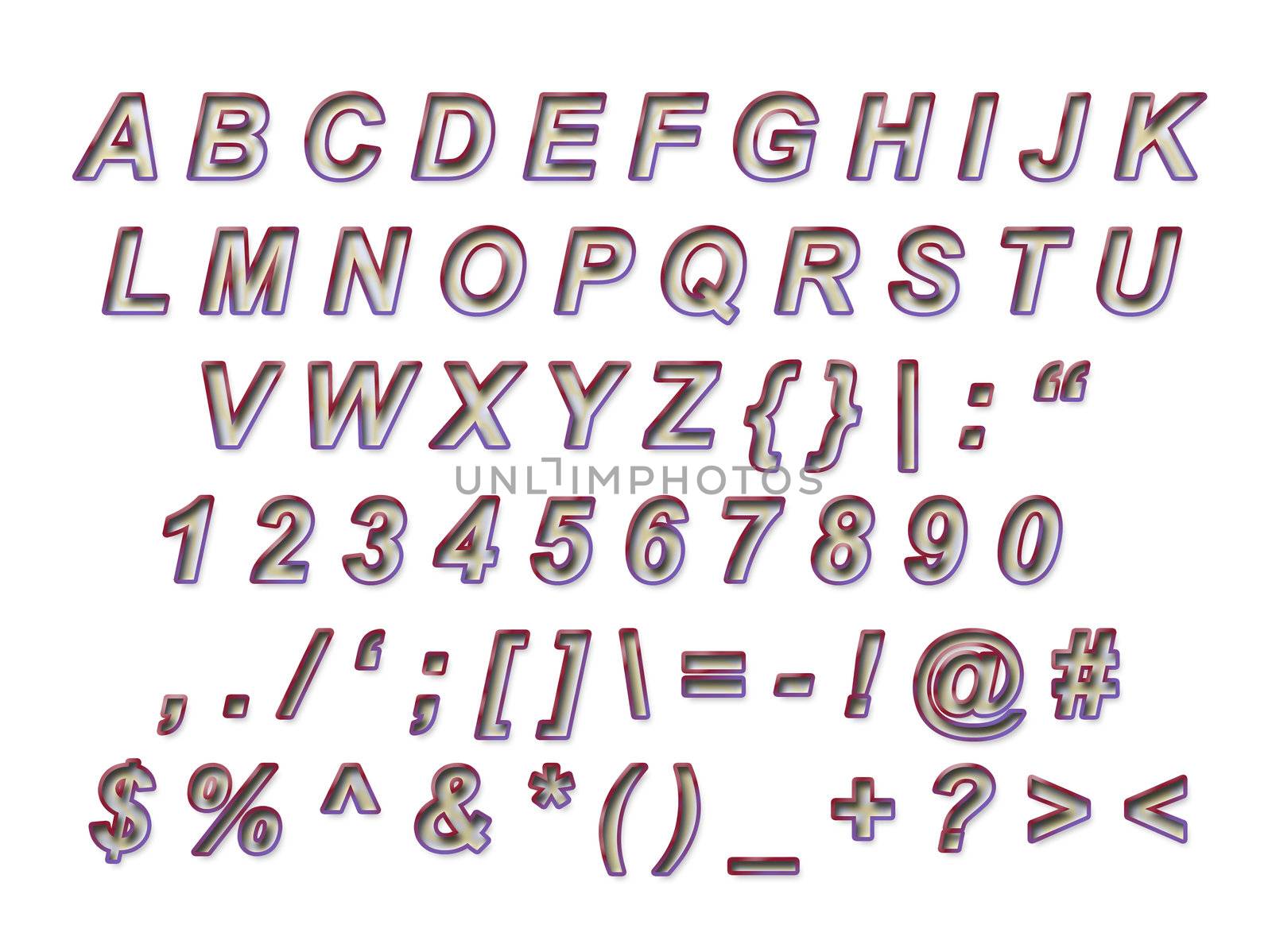 Beautiful Alphabet to cut out by GunterNezhoda