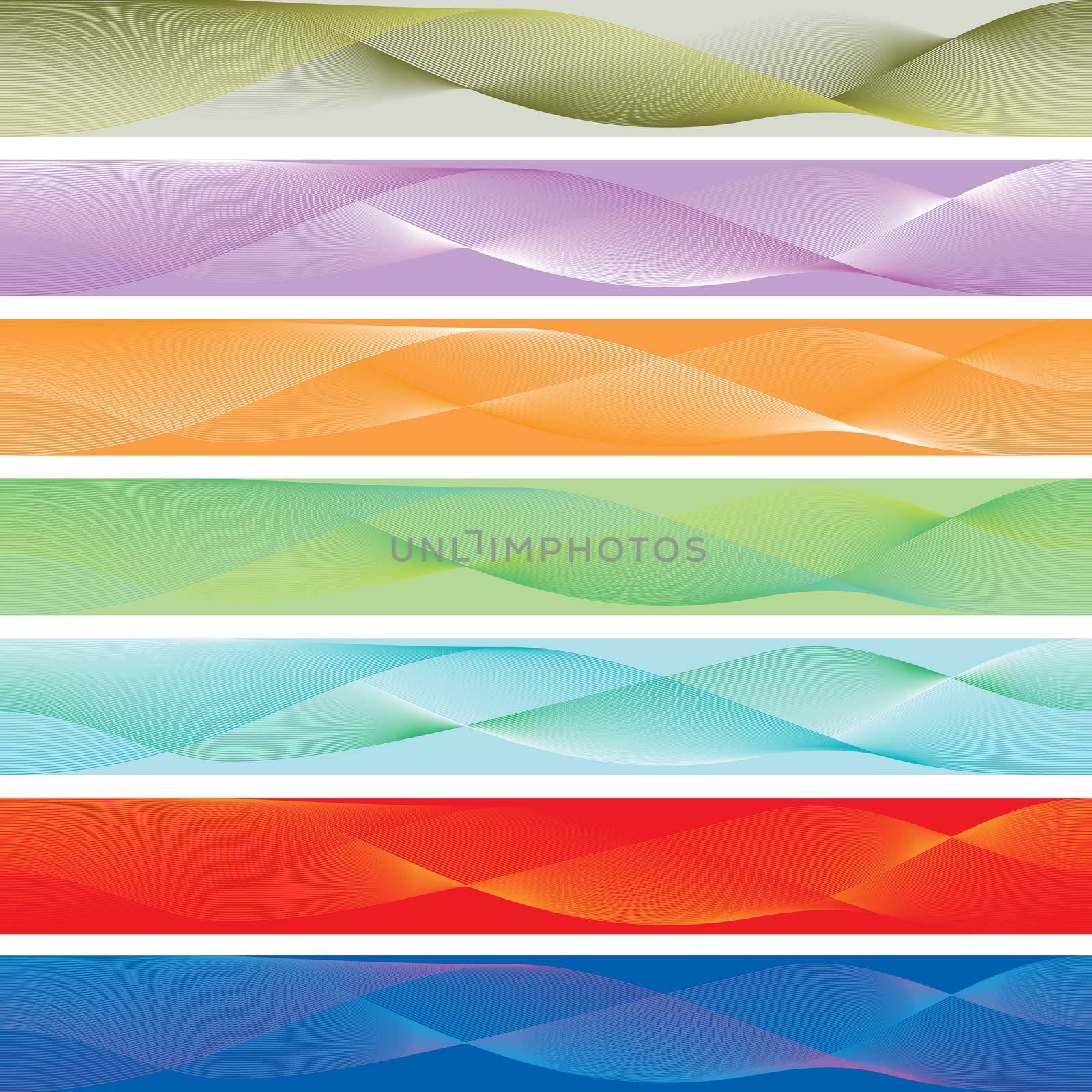 Seamless abstract background for baner colored waves