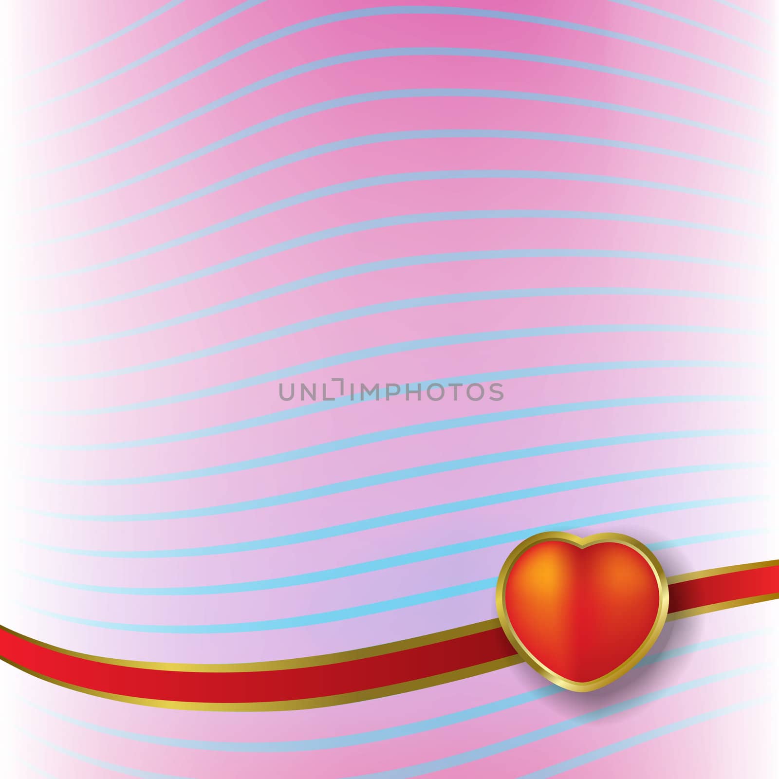 Valentine's greeting with red hearts by lem