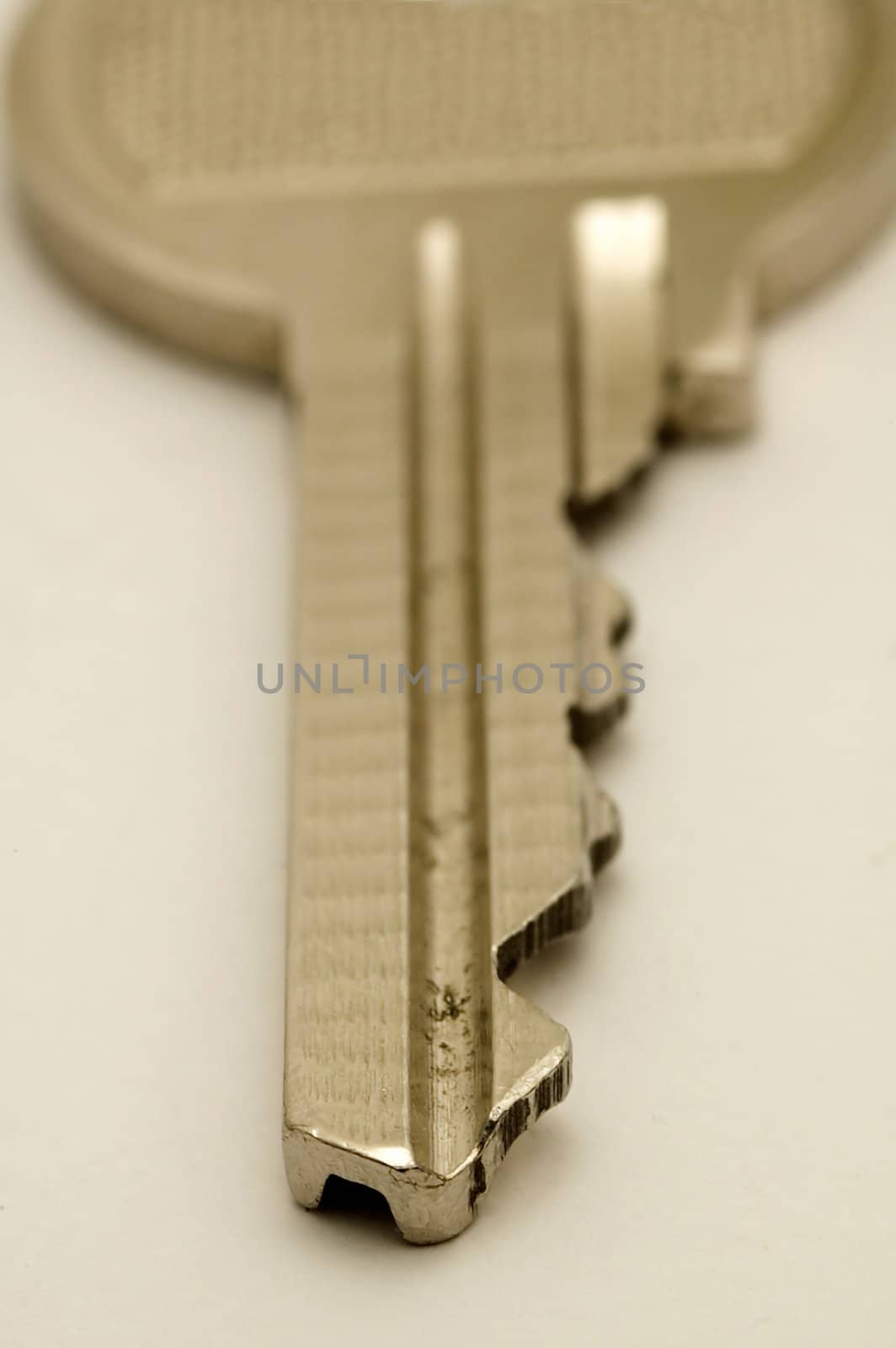 metal key detail photo, distance blur