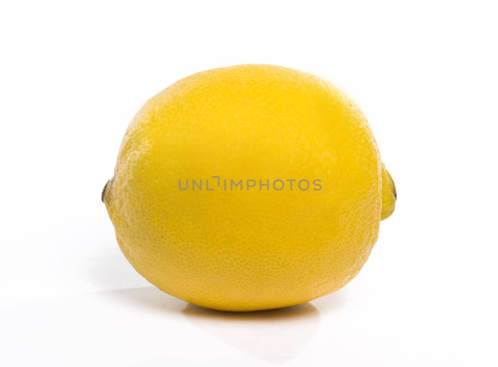 Yellow lemon over white background. Studio shot.