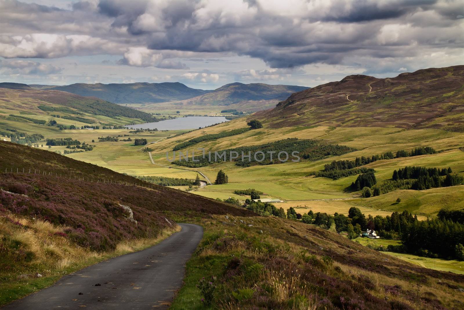 Glen Quaich and Loch Freuchie in Perth and Kinross, Scotland.