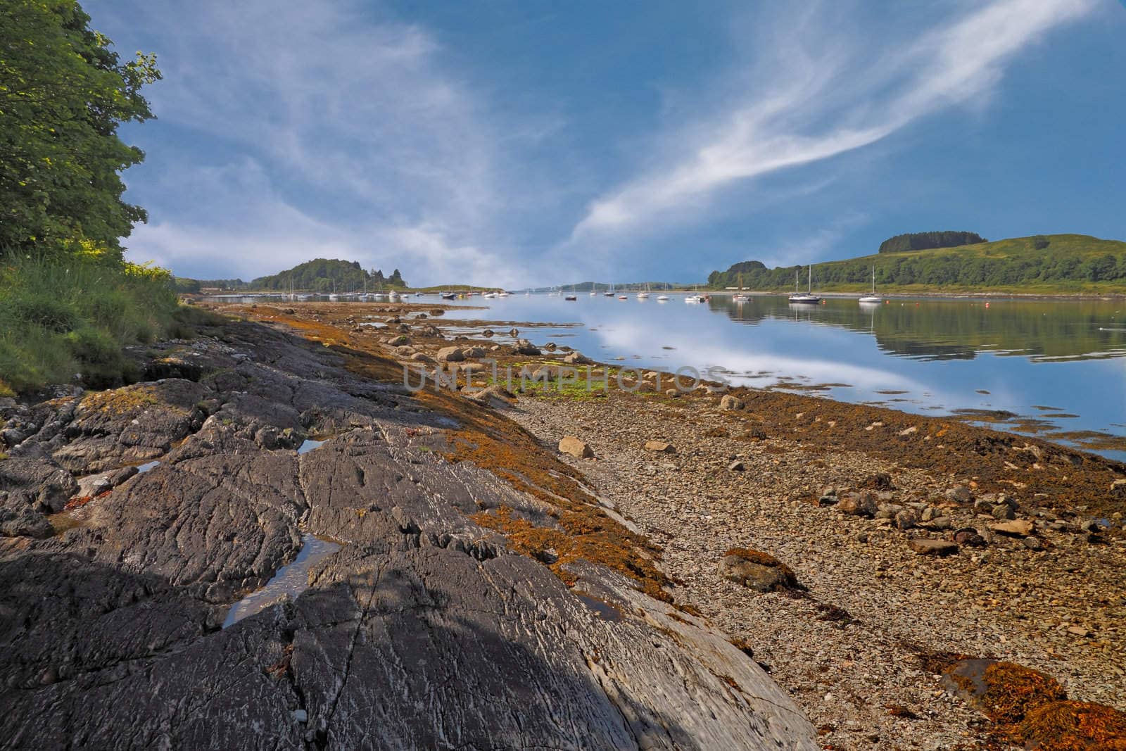 Loch Linnhe, a nine and a half mile sea loch in Argyll and Bute, Scotland.