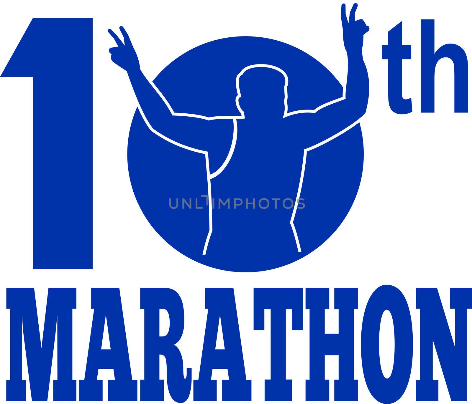 10th marathon run race runner by patrimonio