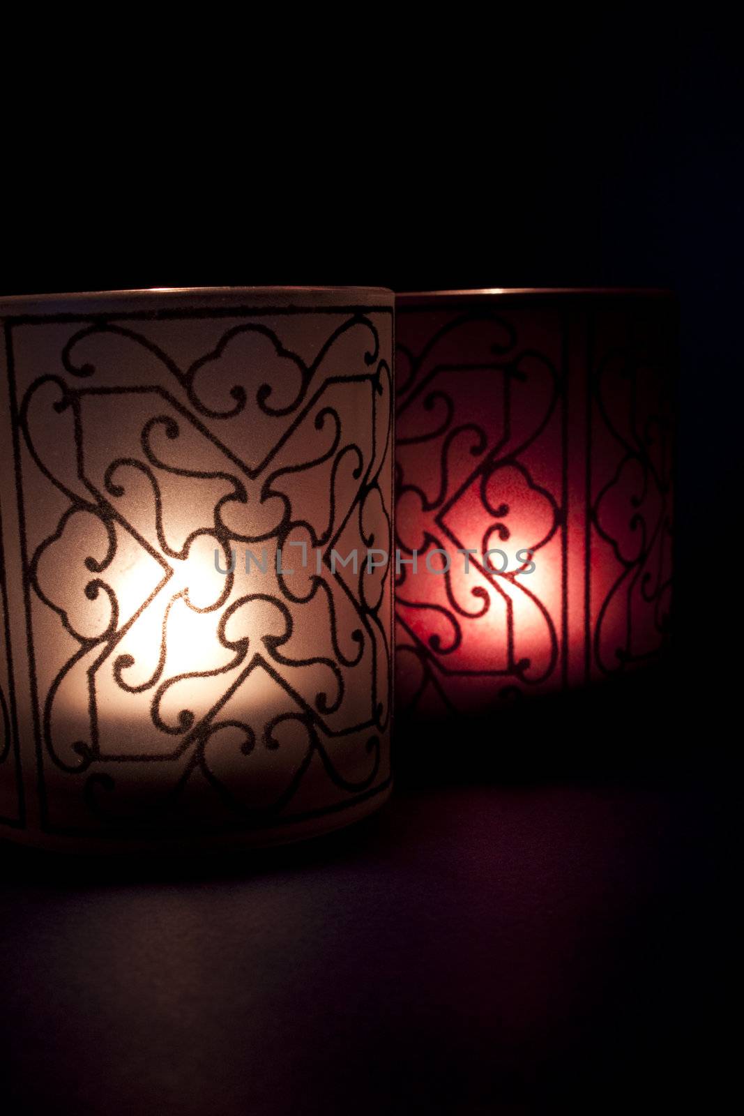 Stylized candles with light by Arsen