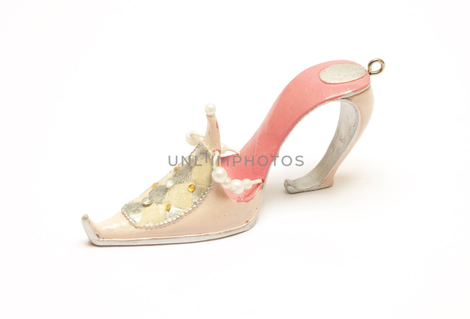 Fancy women shoes over the white background