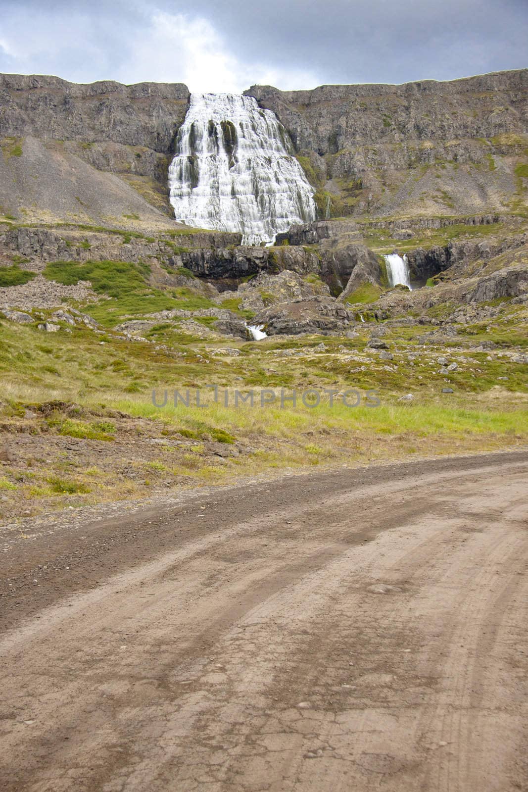 Empty gravel route to Dynjandi waterfall - Iceland by parys