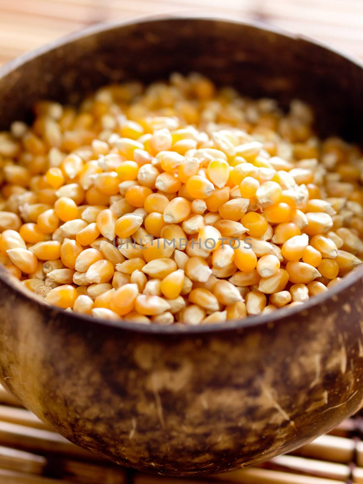 close up of a bowl of corn kernels