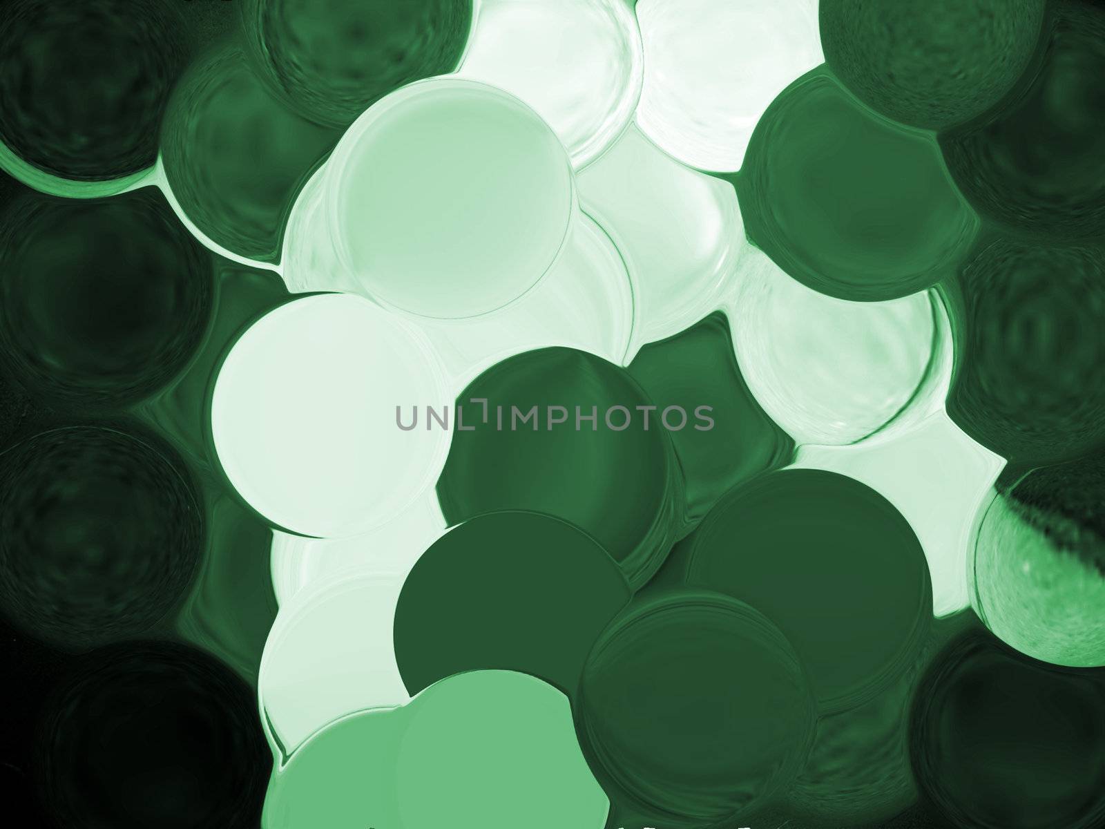 green bubble background with over lapping bubbles
