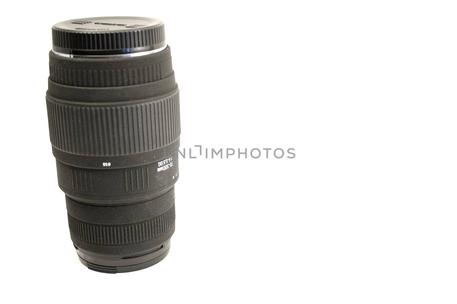 zoom lens isolated over white