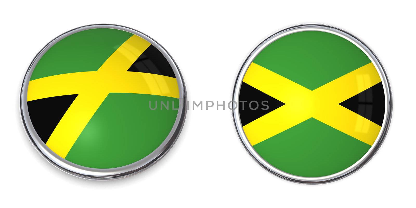 button style banner in 3D Jamaica