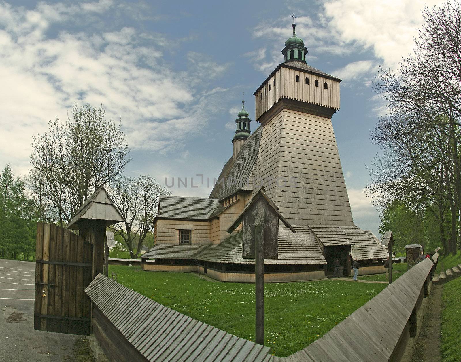 Church of the Blessed Virgin Mary and Archangel Michael in Haczow - largest wooden Gothic church in Europe and the oldest wooden church in Poland. UNESCO World Heritage