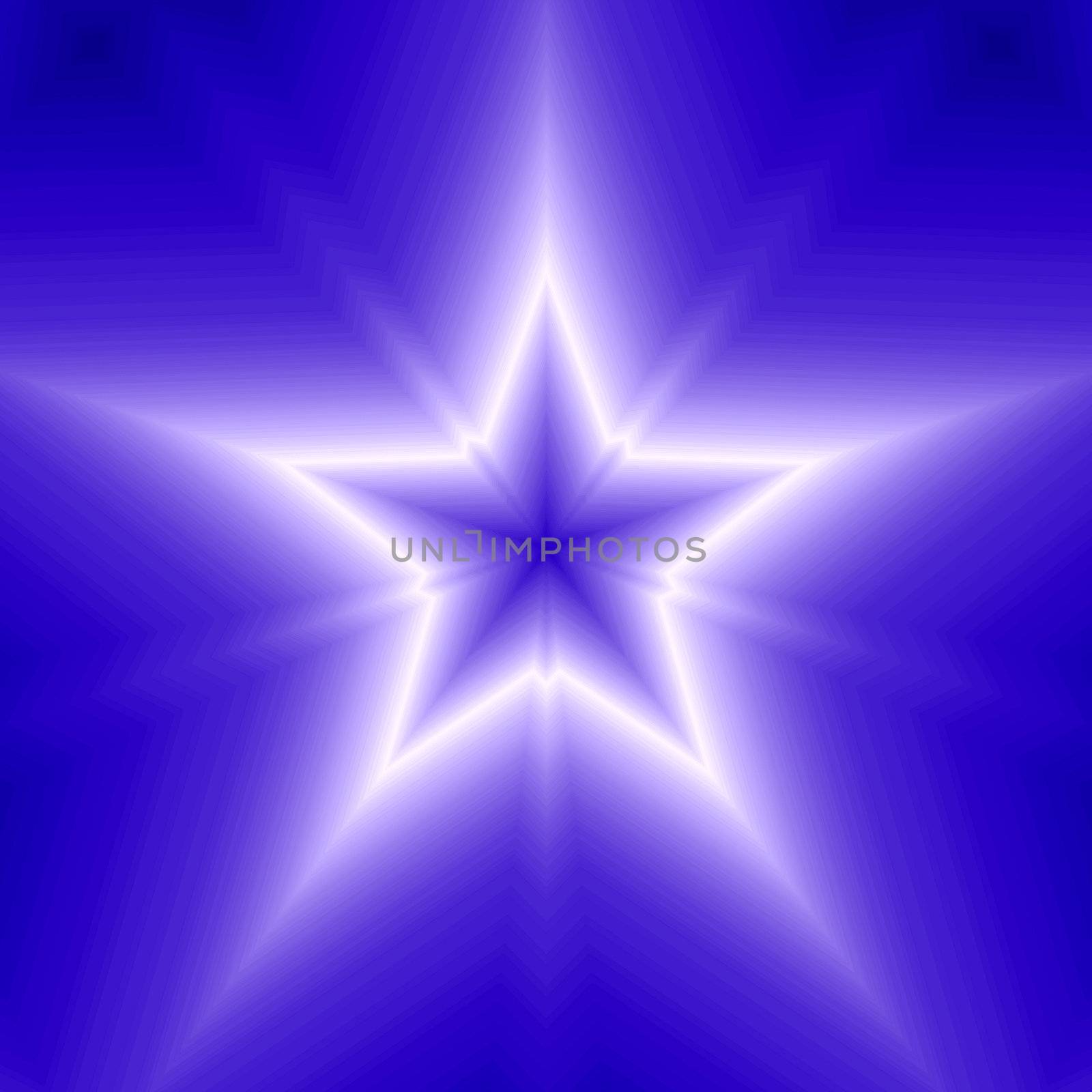 blue five point star design illustration 
