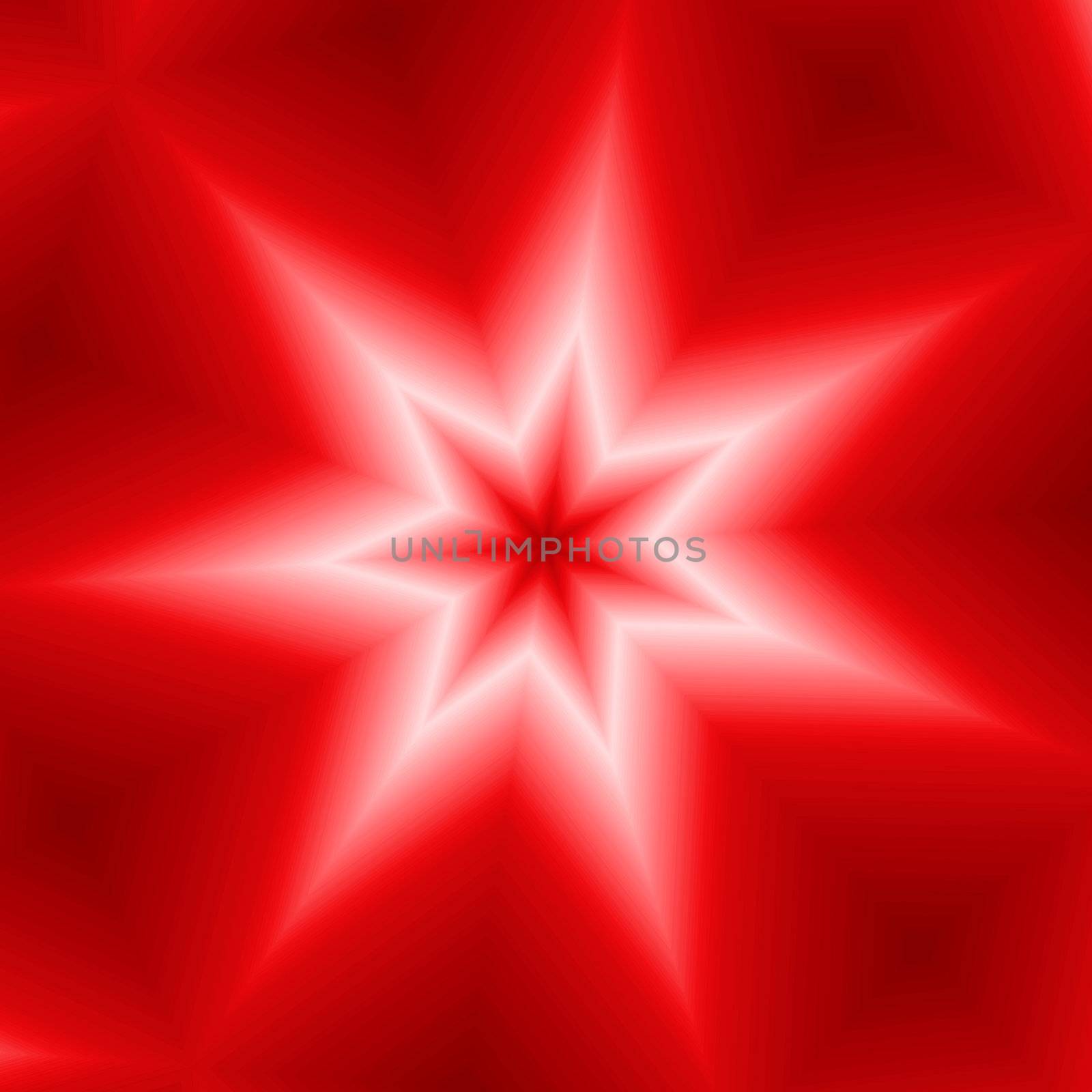 red seven point star design illustration 