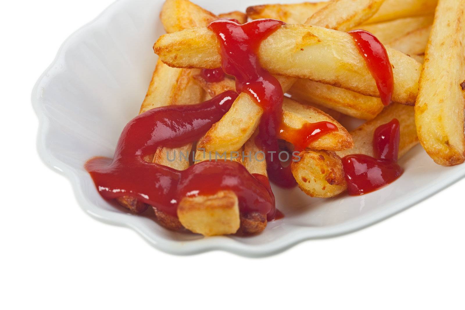 french fries on a typical plate