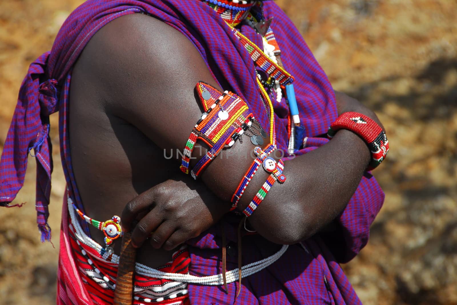Masai jewelry with typical
