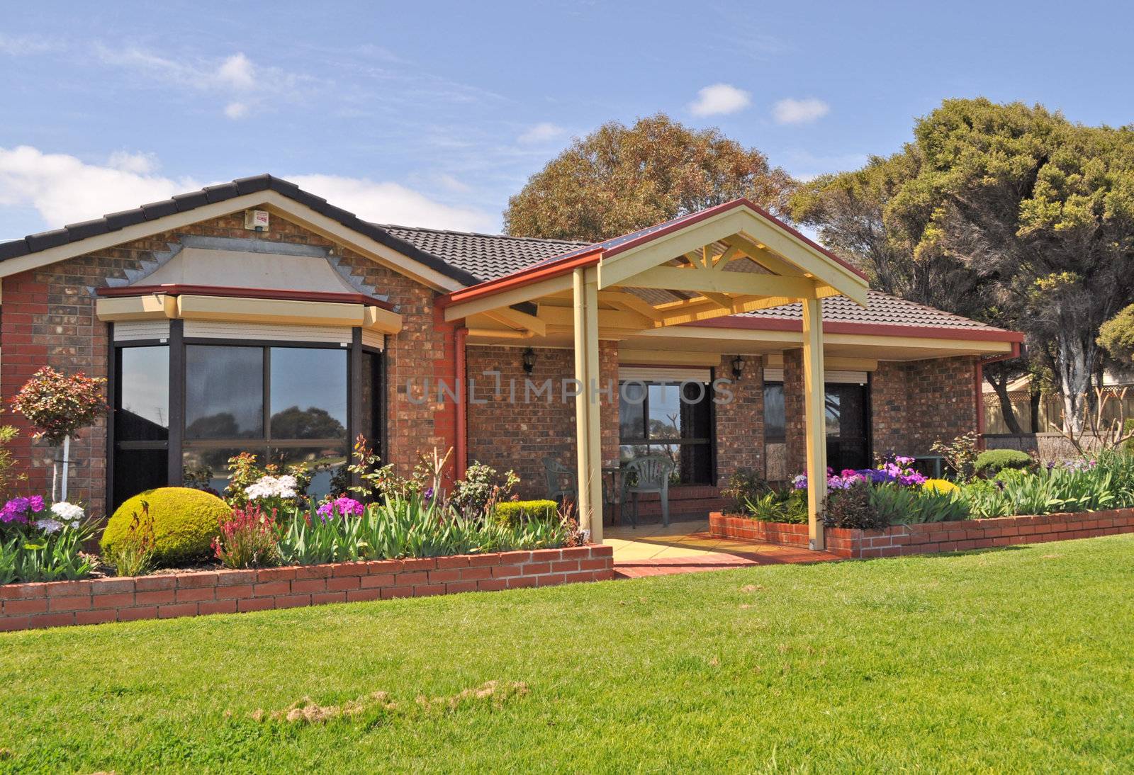 Exterior facade of family house