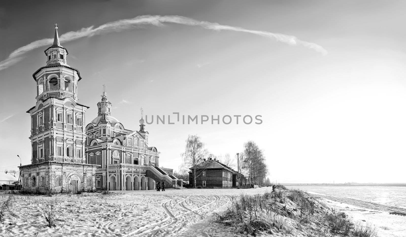 Panoramic photo of Simeon Stolpnik church in Great Ustjug