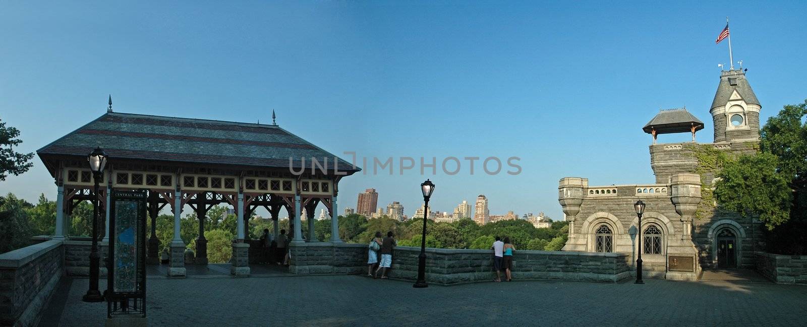 Belvedere Castle in Central Park - New York City, USA, panorama photo