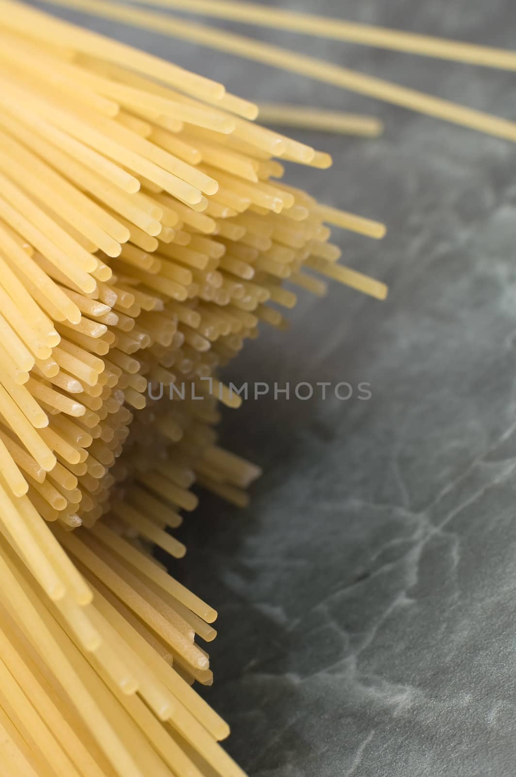 spaghetti abstract detail photo, marble background, distance blur