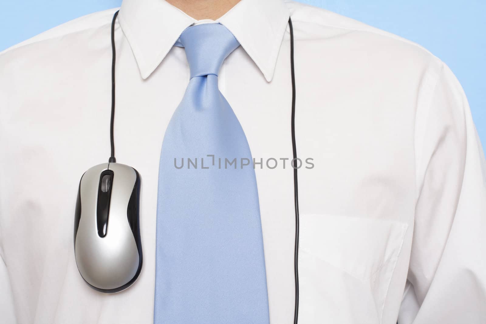 Businessman and mouse by aremafoto