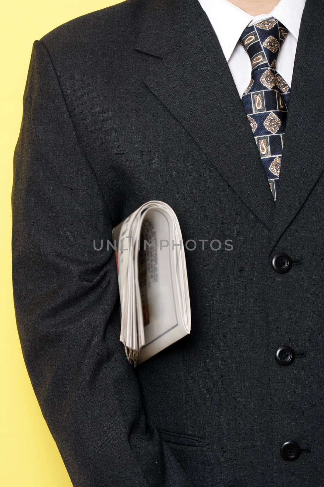 Businessman with newspaper