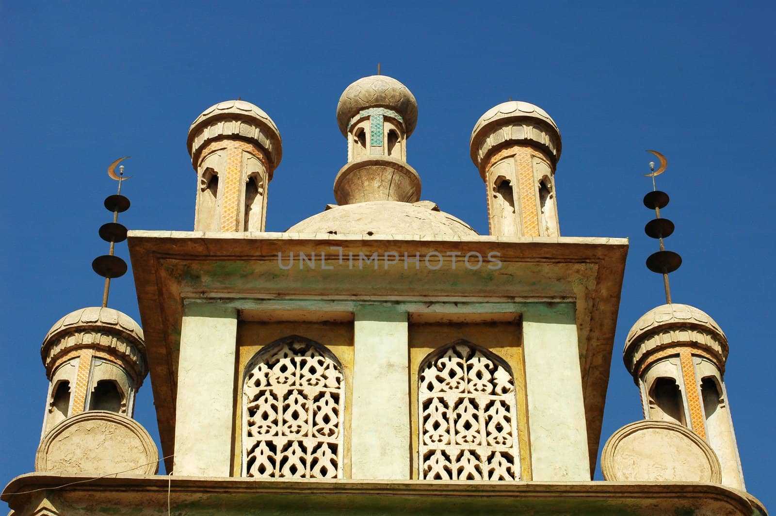 Landmarks of famous local Islamic mosque in Sinkiang China
