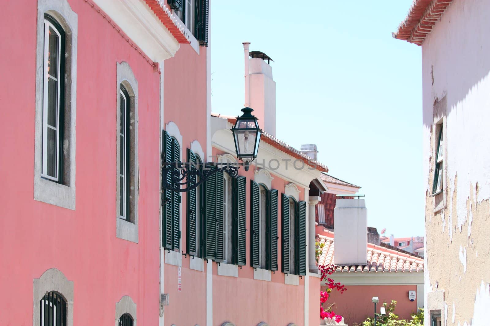 Traditional stone houses in the Cascais, Portugal