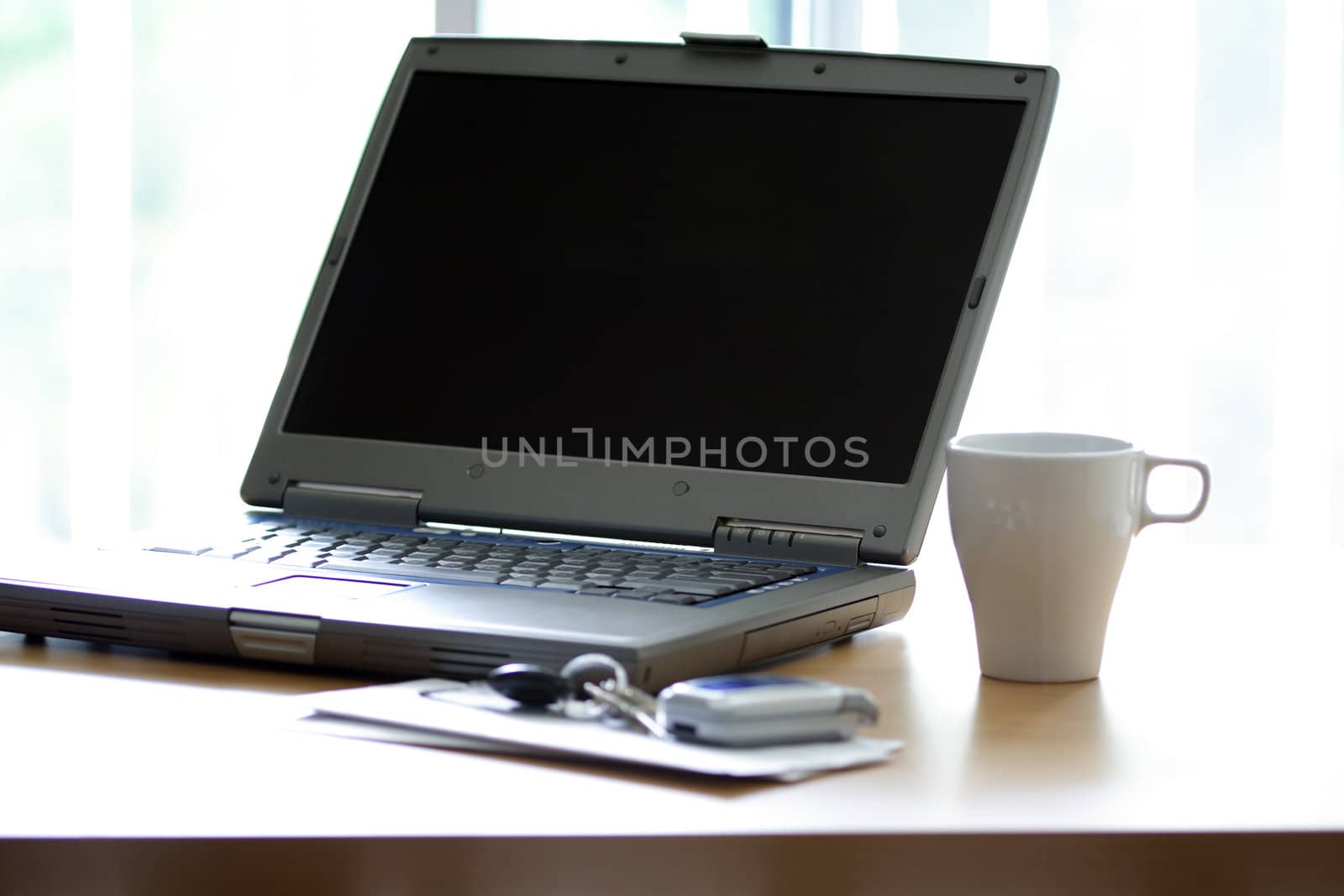 Laptop in an office