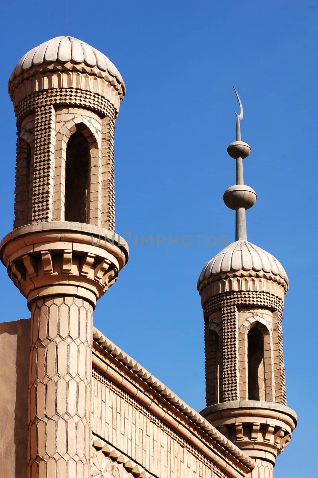 Landmark of a famous Islamic mosque in Sinkiang China