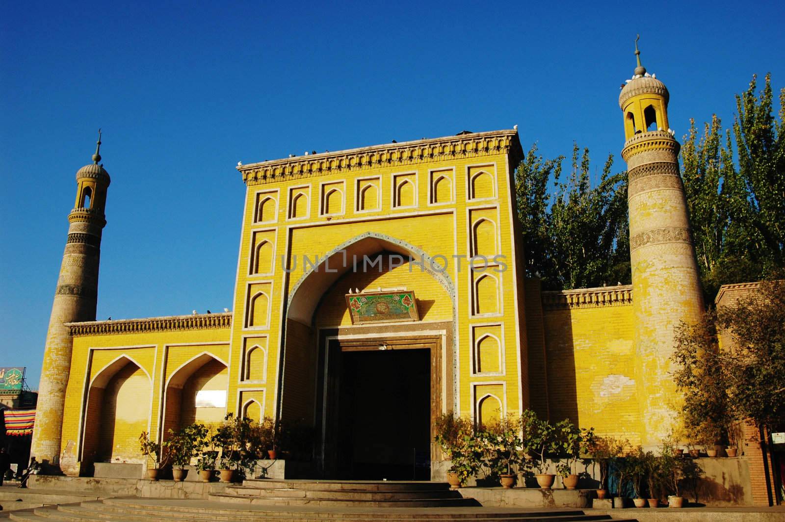 Landmark of a famous Islamic mosque in Sinkiang China