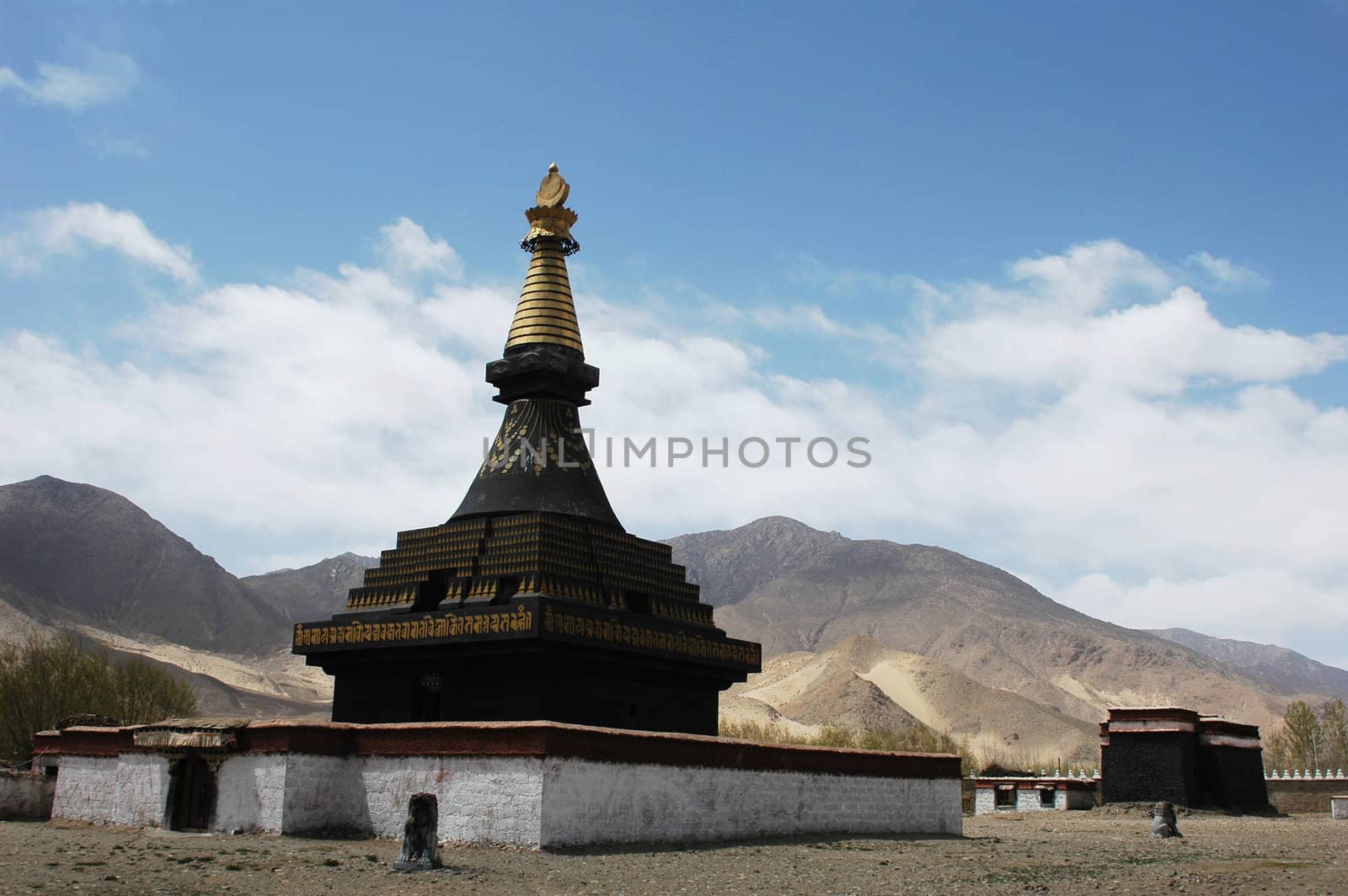 Landmark of a typical historical lamasery in Tibet