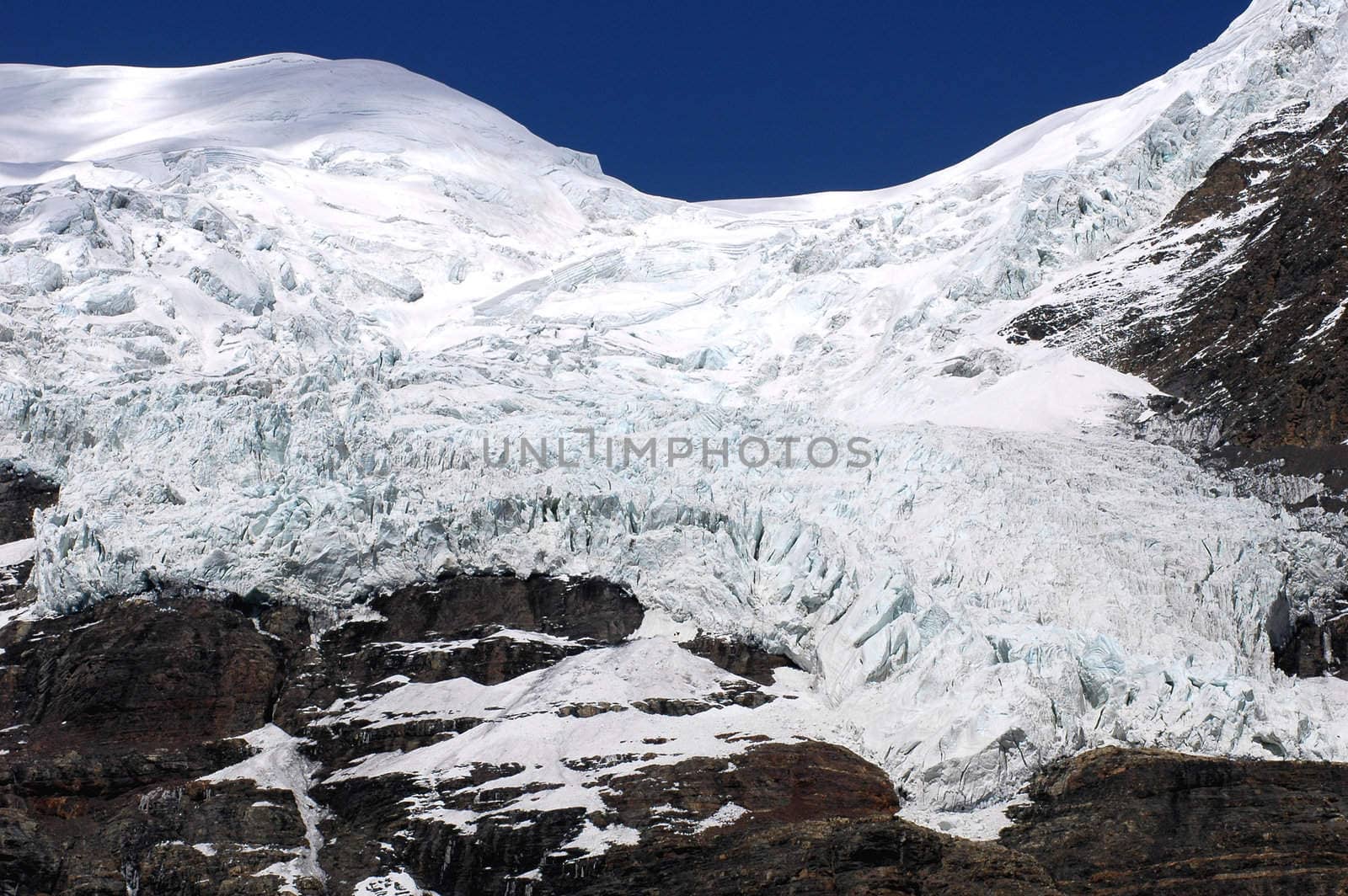 Landscape of glacier in the snow mountains