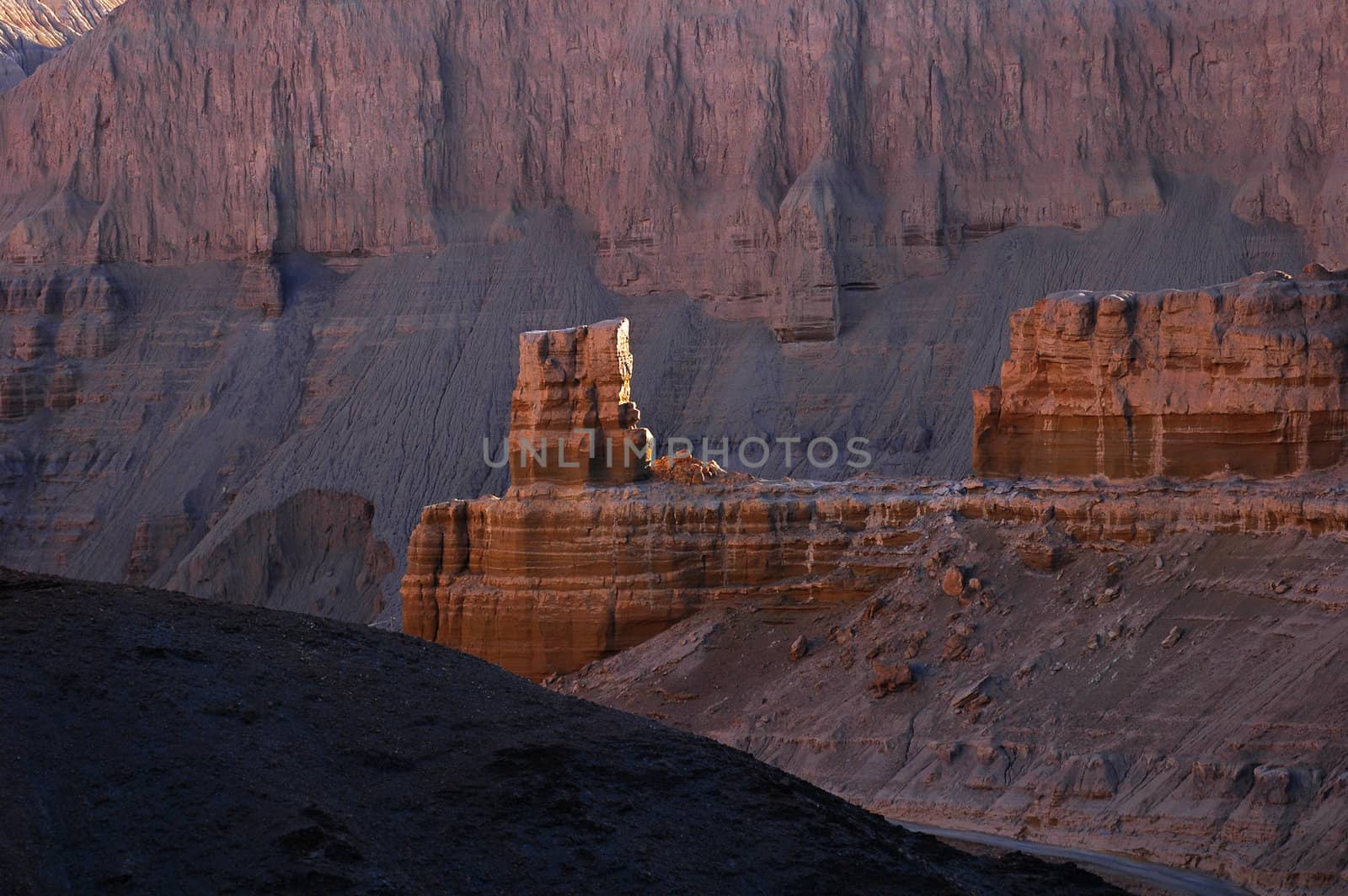 Landscape in the highlands of Tibet