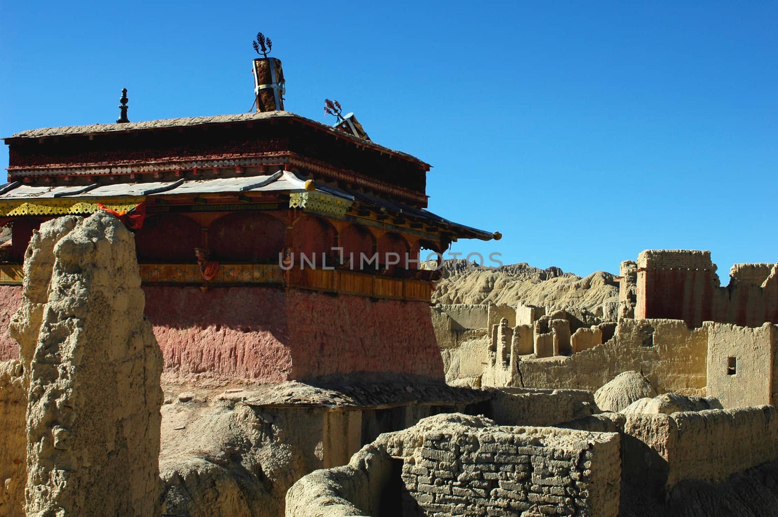 Relics and ruins of an ancient castle in west Tibet