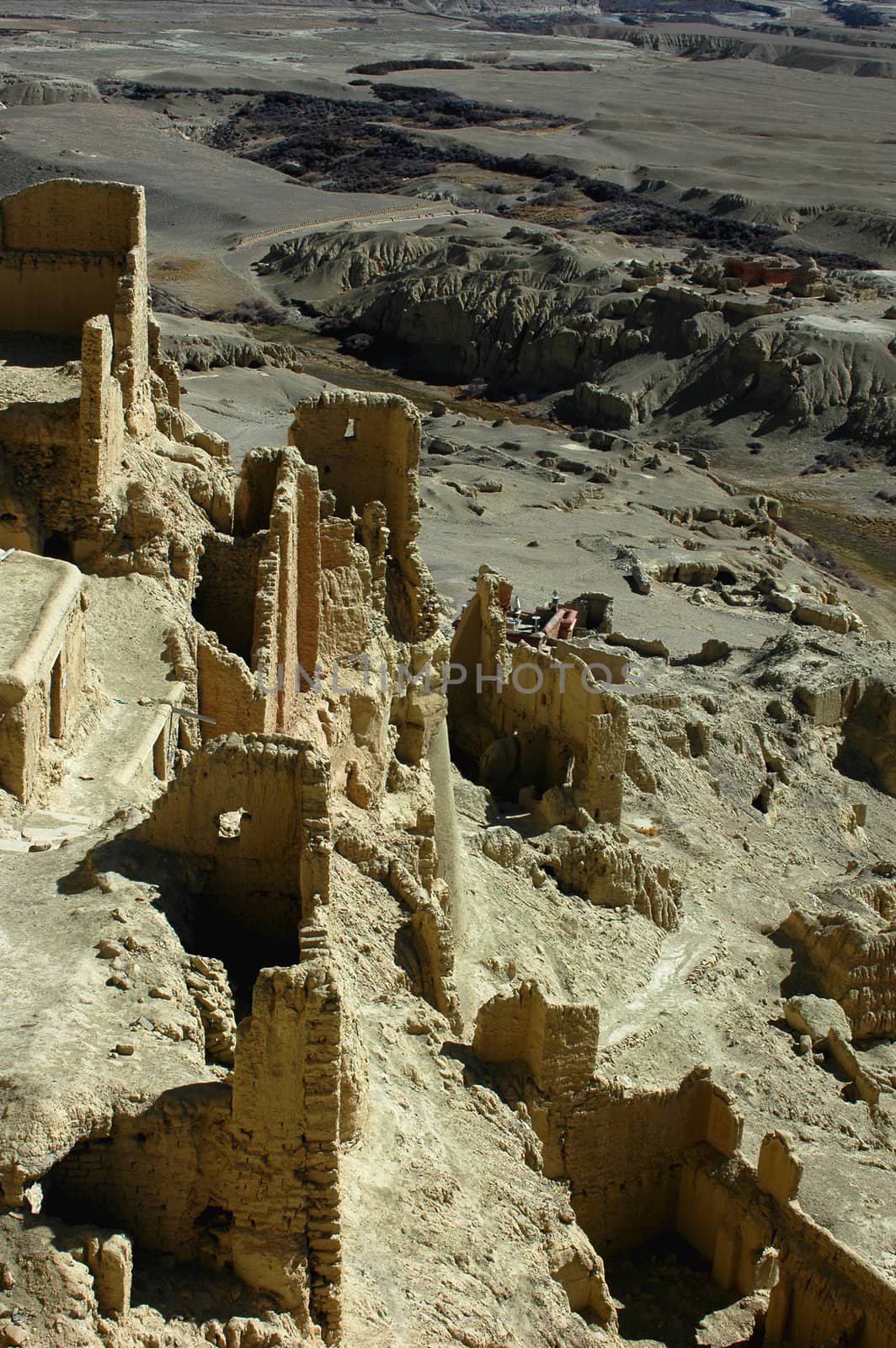 Relics and ruins of an ancient castle in west Tibet