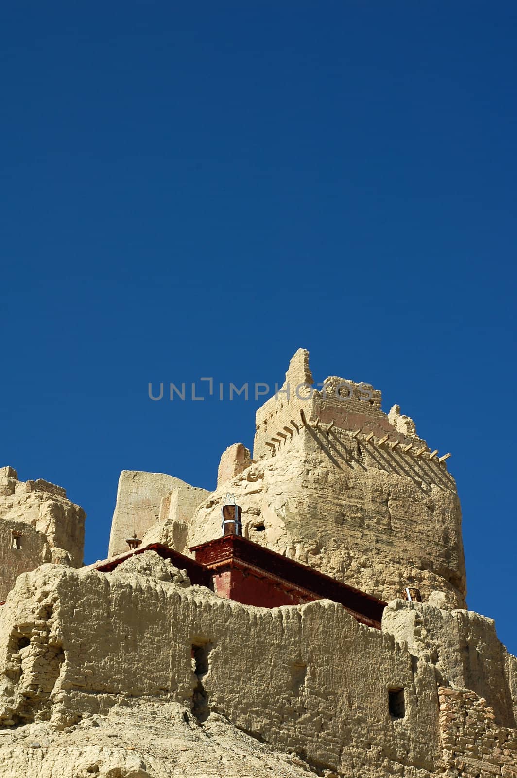 Relics and ruins of an ancient castle in west Tibet