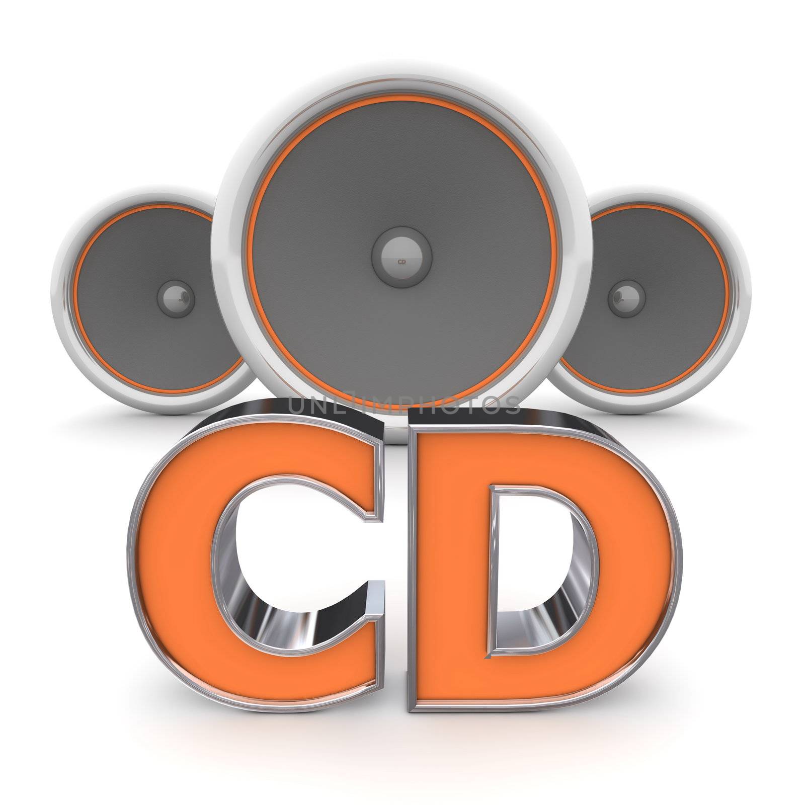 Speakers CD - Orange by PixBox