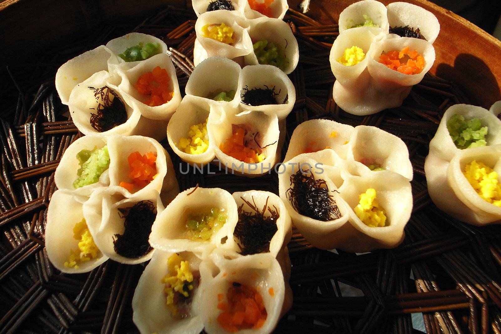 Delicious typical Chinese food dumplings