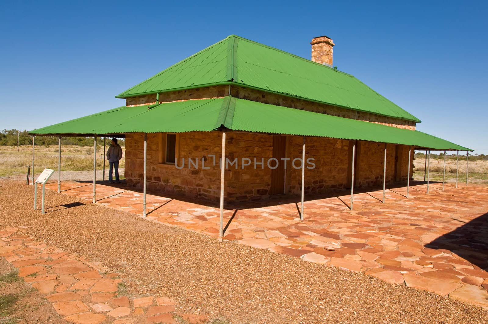 telegraph station in the red desert, outback australia