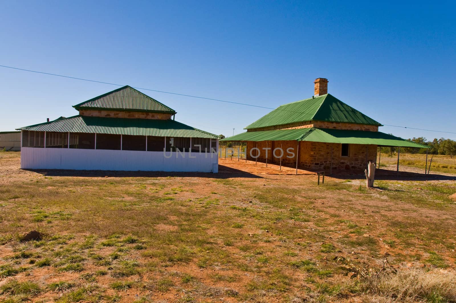 telegraph station in the red desert, outback australia