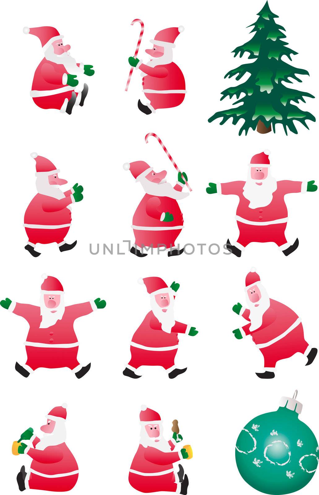 Set of Santa by andyphoto