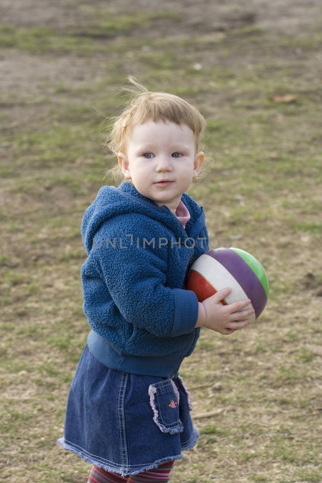 Little child in a park