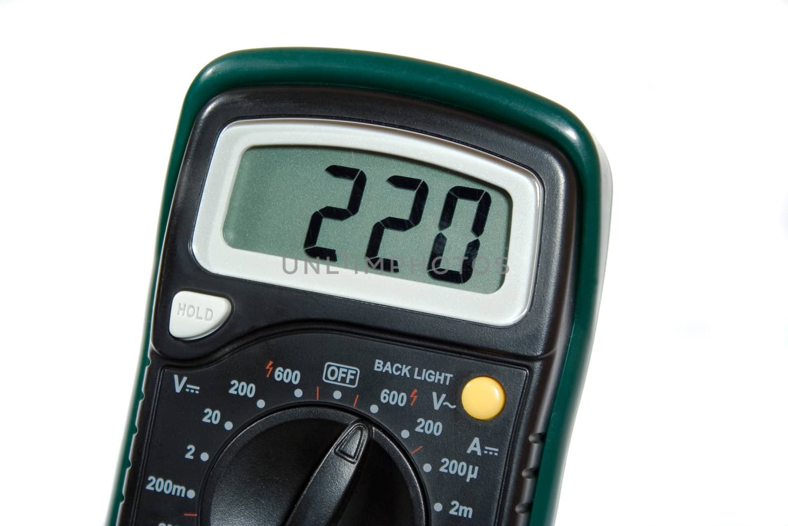 testimony in 220v on the liquid-crystal display of multimeter