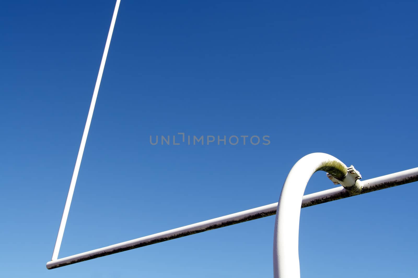 Football goal post by aremafoto